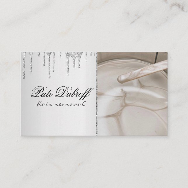 Cartão De Visita Sugaring Hair Removing Sugarty Salon Spa (Frente)