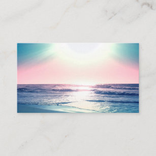 Cartão De Visita Summer Sea Sunset Tropical Beach Photo