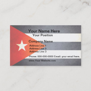 Cartão De Visita Sun beijou a bandeira de Cuba