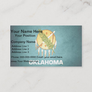 Cartão De Visita Sun beijou Oklahoma Flag