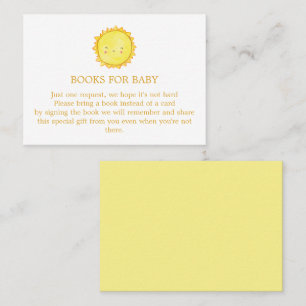Cartão De Visita Sun Books para placa de gabinete para bebê
