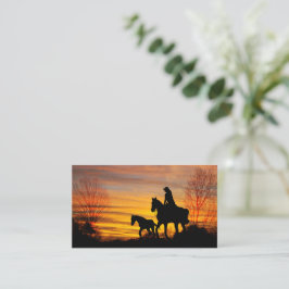 Cartão de visita Sunset Horseback