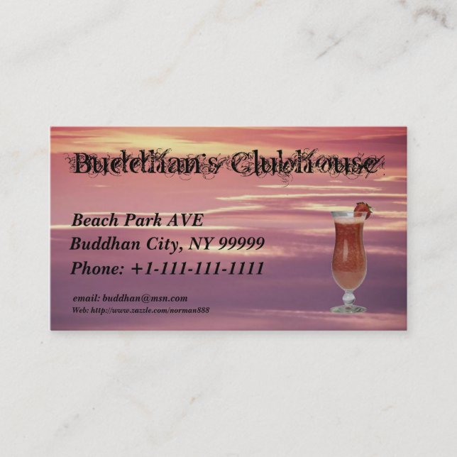 Cartão de visita Sunset nº 2 (Frente)