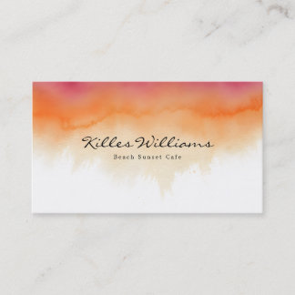 Cartão De Visita Sunset Watercolor Business Card