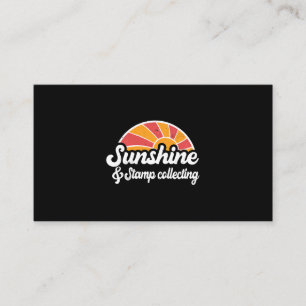 Cartão De Visita Sunshine e Stamp coletando homens aplicação solar