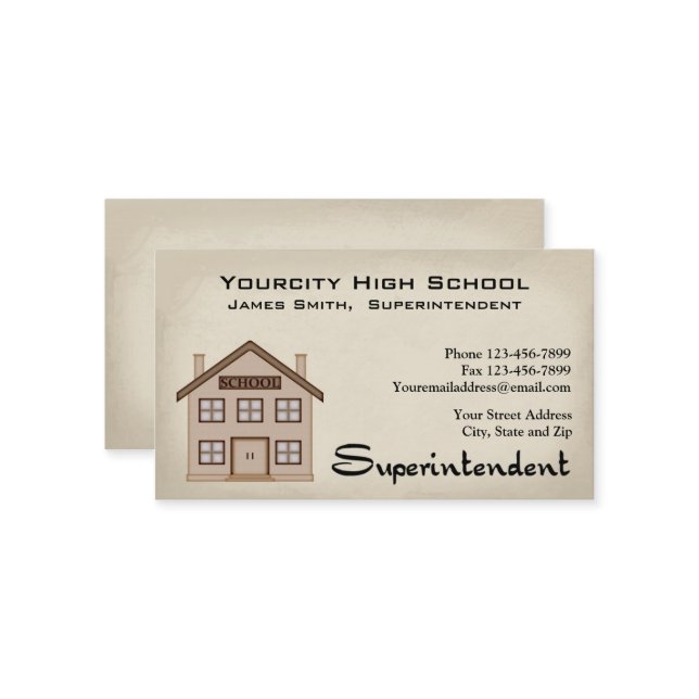 Cartão de visita superintendente (Frente/Verso In Situ)