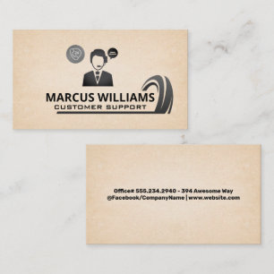 Cartão De Visita Suporte ao cliente  Centro de chamadas técnicas  