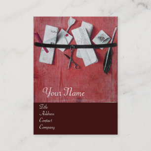 Cartão De Visita SUPORTE DE CARTAS EM MADEIRA MONOGRAMA, marrom