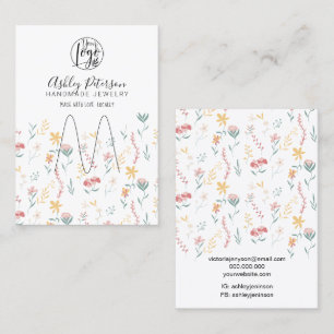 Cartão De Visita Suporte para anéis de joias para logotipos florais