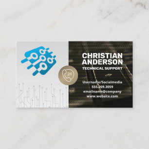 Cartão De Visita Suporte técnico  Microchip  Centro de chamadas