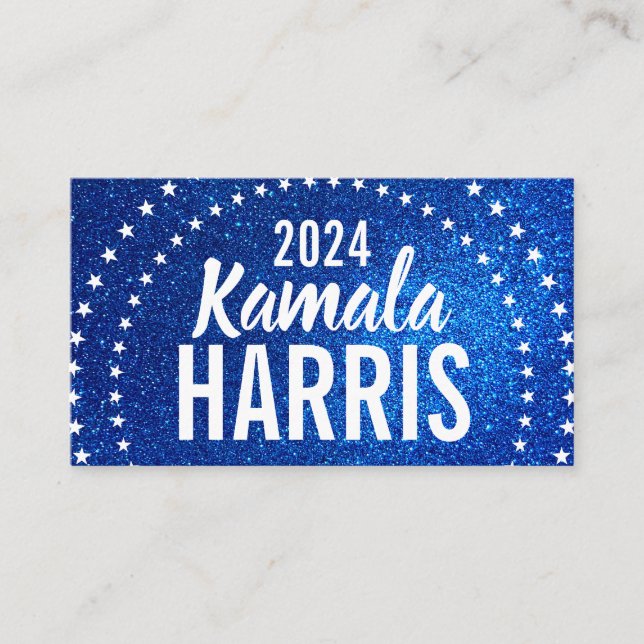 Cartão De Visita Support Kamala Harris 2024 Progress and Unity (Frente)