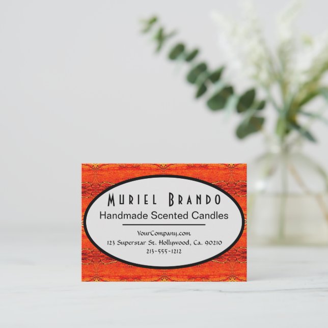 Cartão de Visita Suprimentos da Rustic Candle Comp (Em pé/Frente)