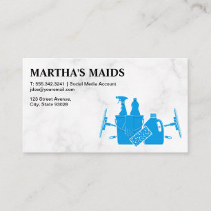 Cartão De Visita Suprimentos de limpeza   Fundo Marble