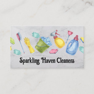 Cartão De Visita Suprimentos de limpeza   Saneamento   Janitor   Ma