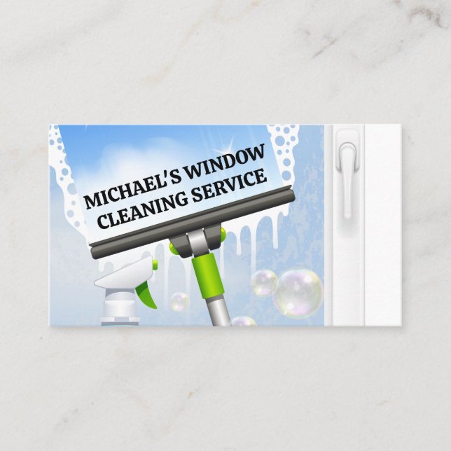 Cartão De Visita Suprimentos de serviço de limpeza | Esqueço | Auxí (Frente)