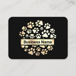 Cartão De Visita Suprimentos Dourados para animais de estimação de