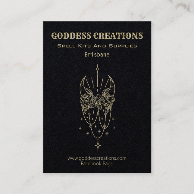 Cartão De Visita Suprimentos para bruxas de kits de ortografia (Frente)