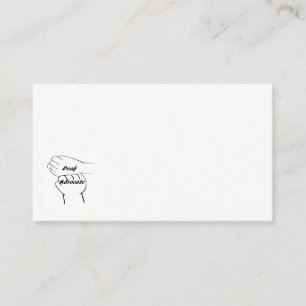 Cartão de visita surdo do advogado do ASL