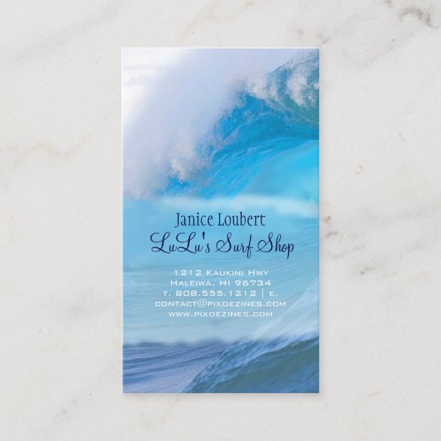 Cartão De Visita Surf PixDezines (Frente)