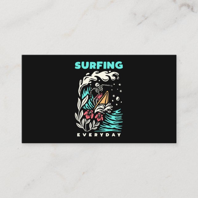 Cartão De Visita Surfe todo dia (Frente)