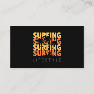 Cartão De Visita Surfing no estilo de vida
