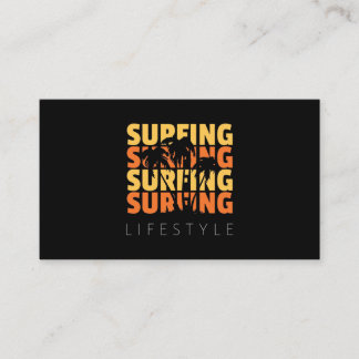 Cartão De Visita Surfing no estilo de vida