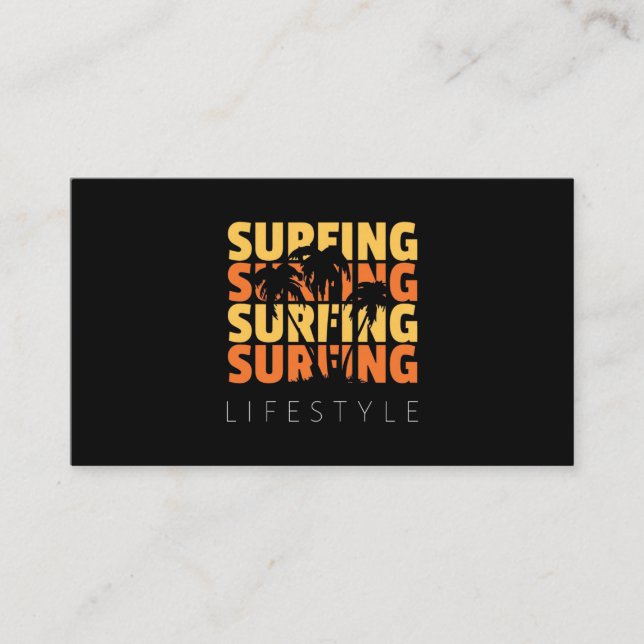 Cartão De Visita Surfing no estilo de vida (Frente)