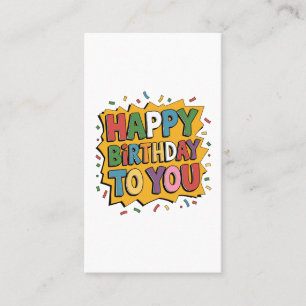 Cartão De Visita Surpresa de Histórias Feliz Aniversário