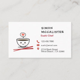 Cartão De Visita Sushi Chef