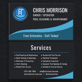 Cartão De Visita Swimming Pool Maintenance Service