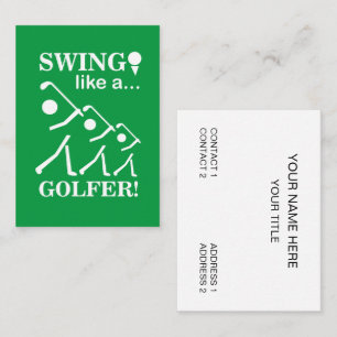 Cartão De Visita Swing Como Um Instrutor De Golfe Golf Pro