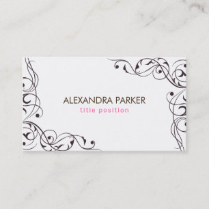 Cartão De Visita Swirls Castanhos Escuros