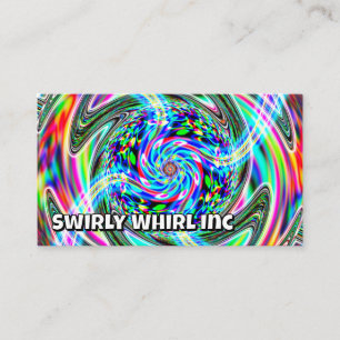 Cartão De Visita Swirly Whirl Inc ( você pode mudar as palavras )