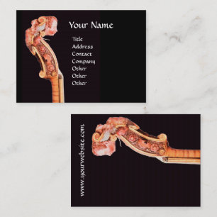 Cartão De Visita SYMPHONIA / CLÁSSICA MÚSICA Vermelha Preta