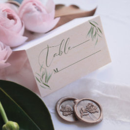 Cartão De Visita Tabela Número Livro Verde Folhagem bege Ca Comerci