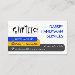 Cartão De Visita Tabs de Conserto de Casa do Faz-tudo Especializado