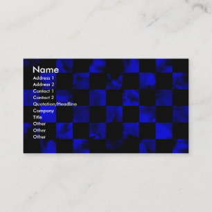 Cartão De Visita Tabuleiro de damas de mármore azul