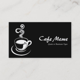 Cartão De Visita Taça do Café - Branco e Preto