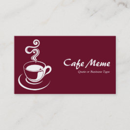 Cartão De Visita Taça do Café - Crimson Branco e Profundo 65001d