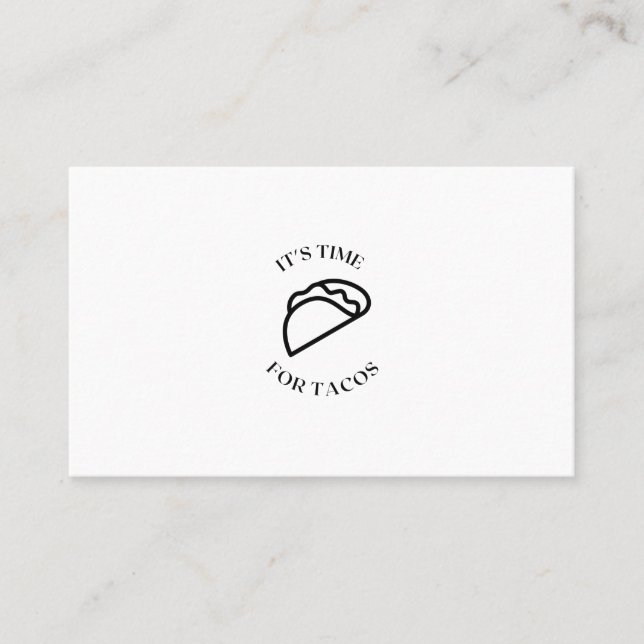 Cartão De Visita Tacos comida rápida mexicana (Frente)