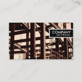 Cartão De Visita Tag da borda - construção da armação de aço