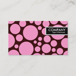 Cartão De Visita Tag da borda - manchado - rosa em Brown escuro