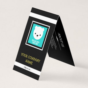 Cartão De Visita Tag preto & amarelo do seu logotipo dos miúdos da