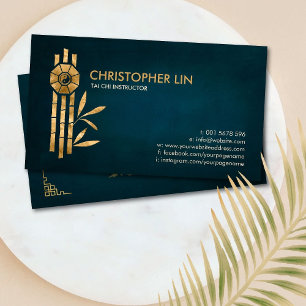 Cartão De Visita Tai - Chi Bagua / Pakua e Lucky Bamboo