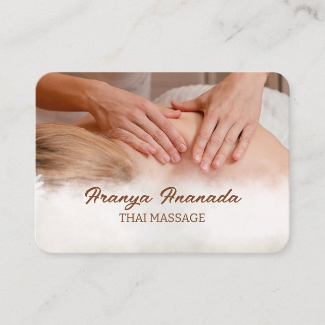 Cartão De Visita Tailandês Massage Spa (Frente)
