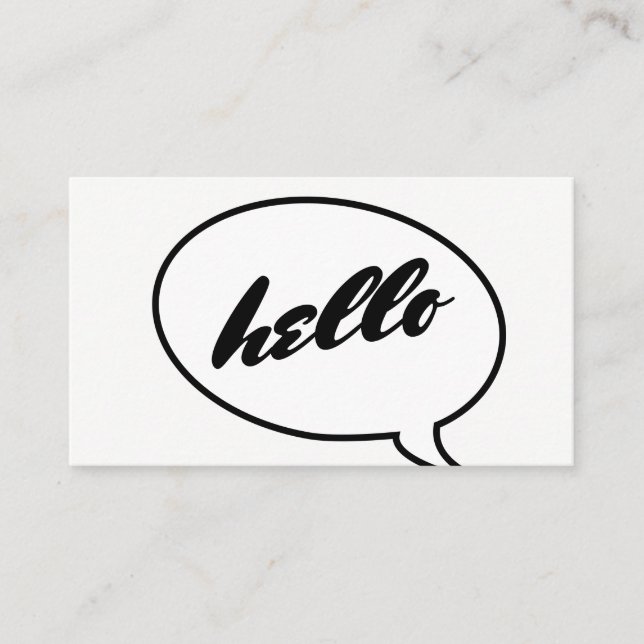 Cartão De Visita Talk Bubble (Frente)