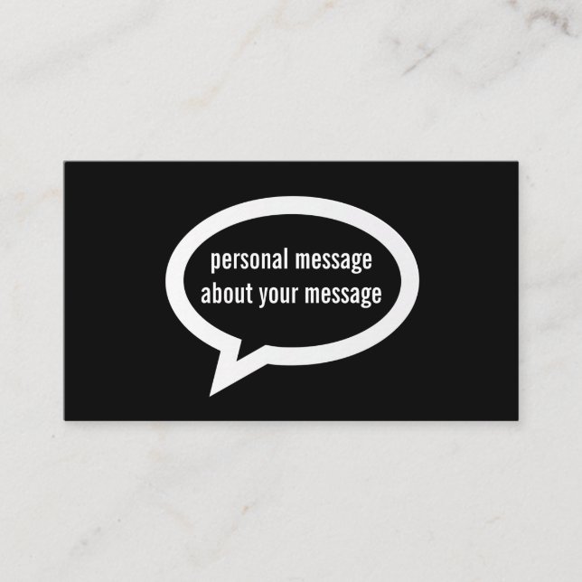 Cartão De Visita Talk Bubble (Frente)