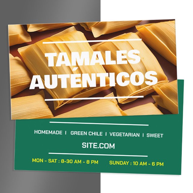 Cartão De Visita Tamales (Tamales Loyalty Business Cards)