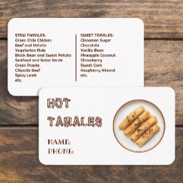 Cartão De Visita Tamales Personalizadas