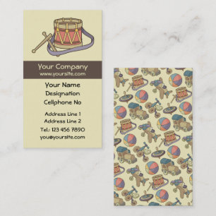 Cartão De Visita Tambor de brinquedo